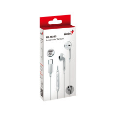 Genius слушалки тапи In-ear Earbuds HS-M365 - USB-C, White