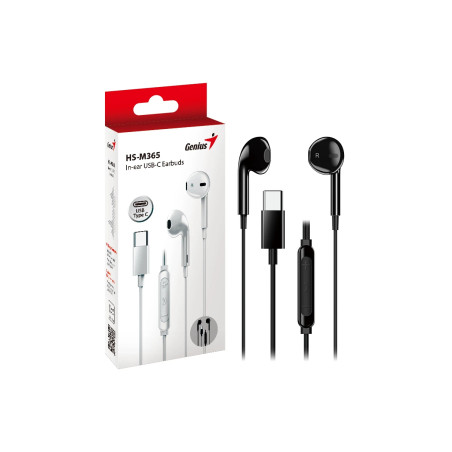 Genius слушалки тапи In-ear Earbuds HS-M365 - USB-C, Black