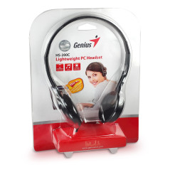 Genius слушалки с микрофон Headset HS-200C - Lightweight, Black