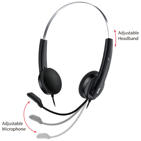 Genius слушалки с микрофон Headset HS-220U - AI, USB-C, Mic, Black