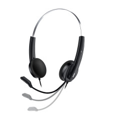 Genius слушалки с микрофон Headset HS-220U - AI, USB-C, Mic, Black
