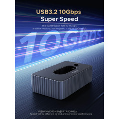 Orico външна кутия за диск/докинг станция Storage - Case/Docking Station - M.2 NVMe/NGFF - IT18C3-GY