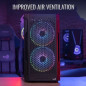 AeroCool кутия Case mATX - Trinity Mini-G-BK-v3 - 3 fans included, Tempered Glass AeroCool кутия Case mATX - Trinity Mini-G-BK-v3 - 3 fans included, Tempered Glass