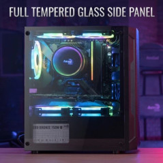 AeroCool кутия Case mATX - Trinity Mini-G-BK-v3 - 3 fans included, Tempered Glass