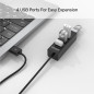 Unitek хъб USB 2.0 HUB 4 port - Y-2140