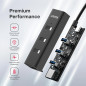 Unitek хъб HUB USB-C 4 port - 4 x USB3.0 Black - Y-3089Z01