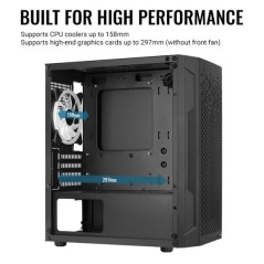 AeroCool кутия Case mATX - Trinity Mini-G-BK-v3 - 3 fans included, Tempered Glass