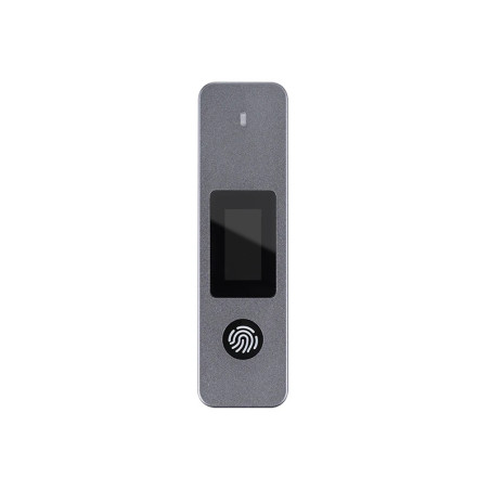 VCom външна кутия за диск Storage - Case - M.2 NVMe/SATA M/B key - USB-C/A Gen.2 10Gbps, Fingerprint Encryption - CU855SN-F