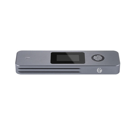 VCom външна кутия за диск Storage - Case - M.2 NVMe/SATA M/B key - USB-C/A Gen.2 10Gbps, Fingerprint Encryption - CU855SN-F