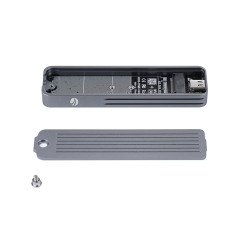 VCom външна кутия за диск Storage - Case - M.2 NVMe/SATA M/B key - USB-C/A Gen.2 10Gbps, Fingerprint Encryption - CU855SN-F