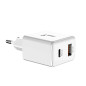 Genius бързо зарядно Fast Charger PD-20AC - 20W, USB-A, USB-C, PD3.0, QC3.0, White