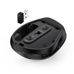 Genius безжина безшумна мишка Wireless Silent Mouse Ergo 9000S - Silent, Bluetooth, 2.4G, Black
