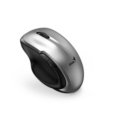 Genius безжина безшумна мишка Mouse Wireless Silent - Ergo 8200S Silver - Silent, 2.4GHz, USB-C receiver