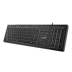 Genius клавиатура кирилизирана Keyboard SlimStar 820 Black - AI, Illuminated, Slim, BG, USB