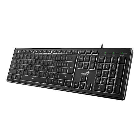 Genius клавиатура кирилизирана Keyboard SlimStar 820 Black - AI, Illuminated, Slim, BG, USB