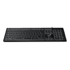 Genius клавиатура кирилизирана Keyboard SlimStar 820 Black - AI, Illuminated, Slim, BG, USB