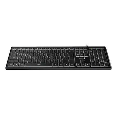 Genius клавиатура кирилизирана Keyboard SlimStar 820 Black - AI, Illuminated, Slim, BG, USB
