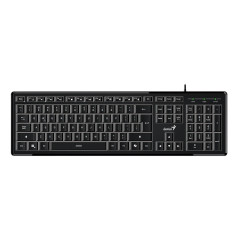 Genius клавиатура кирилизирана Keyboard SlimStar 820 Black - AI, Illuminated, Slim, BG, USB