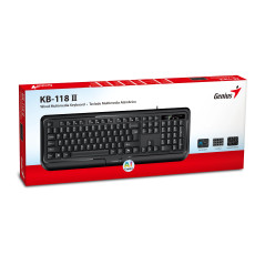 Genius клавиатура кирилизирана Smart Keyboard KB-118 II Black - AI, BG Layout, USB