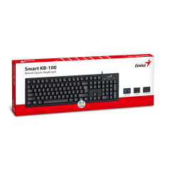Genius клавиатура кирилизирана Smart Keyboard KB-100 Black - AI, BG Layout, USB