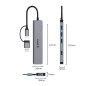 Orico хъб HUB USB-C/USB-A 7 port - USB-C x 2, USB3.0 x 1, USB2.0 x 4, Aluminium - YSA7-U3-GY Orico хъб HUB USB-C/USB-A 7 port - USB-C x 2, USB3.0 x 1, USB2.0 x 4, Aluminium - YSA7-U3-GY
