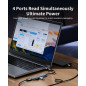 Orico хъб HUB USB-C/USB-A 7 port - USB-C x 2, USB3.0 x 1, USB2.0 x 4, Aluminium - YSA7-U3-GY Orico хъб HUB USB-C/USB-A 7 port - USB-C x 2, USB3.0 x 1, USB2.0 x 4, Aluminium - YSA7-U3-GY