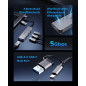 Orico хъб HUB USB-C/USB-A 4 port - USB3.0 x 1, USB2.0 x 3, Aluminium - YSA5-U3-GY Orico хъб HUB USB-C/USB-A 4 port - USB3.0 x 1, USB2.0 x 3, Aluminium - YSA5-U3-GY