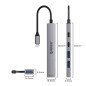 Orico хъб HUB USB-C 5 port - USB3.0 x 1, USB2.0 x 2, USB-C x 2, Aluminium - YSB4-U2-GY Orico хъб HUB USB-C 5 port - USB3.0 x 1, USB2.0 x 2, USB-C x 2, Aluminium - YSB4-U2-GY