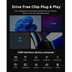 Orico хъб HUB USB-C 5 port - USB3.0 x 1, USB2.0 x 2, USB-C x 2, Aluminium - YSB4-U2-GY