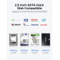 Orico външна кутия за диск Storage - Case - 2.5 inch 5Gbps USB-C Transparent - TX25C3-GY-BP Orico външна кутия за диск Storage - Case - 2.5 inch 5Gbps USB-C Transparent - TX25C3-GY-BP