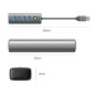 Orico хъб HUB USB3.0 4 port, Aluminium, Grey - PDD4U-U3-015-GY Orico хъб HUB USB3.0 4 port, Aluminium, Grey - PDD4U-U3-015-GY