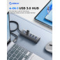Orico хъб HUB USB3.0 4 port, Aluminium, Grey - PDD4U-U3-015-GY Orico хъб HUB USB3.0 4 port, Aluminium, Grey - PDD4U-U3-015-GY