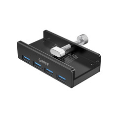 Orico хъб USB 3.0 HUB Clip Type 4 port, Black - MH4PU-BK