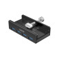Orico хъб USB 3.0 HUB Clip Type 4 port, Black - MH4PU-BK Orico хъб USB 3.0 HUB Clip Type 4 port, Black - MH4PU-BK