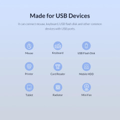 Orico хъб USB3.0 HUB 7 port with Power Adapter, On/Off buttons, Aluminium - BT2U3-7AB-EU-GY