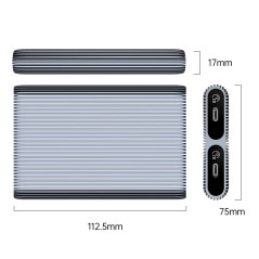 Orico външна кутия за диск Storage - Case - M.2 NVMe Dual-Bay - USB-C 10Gbps, Aluminium - AM2C3-2N-GY