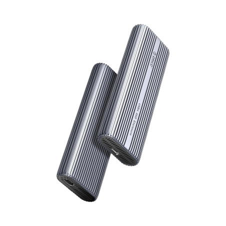 Orico външна кутия за диск Storage - Case - M.2 NVMe M key - USB-C/A, 40Gbps, Built-in Air Cooling, Aluminium - ACOM2-U4-GY