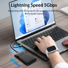 Orico кутия за диск Storage - Case - 2.5 inch USB-C - 2577C3-V1-BK