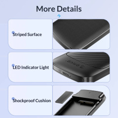 Orico кутия за диск Storage - Case - 2.5 inch USB-C - 2020C3-V1-BK