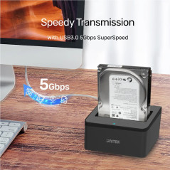 Unitek докинг станция Storage - HDD/SSD Dock - 2.5 and 3.5 inch USB3.0 - Y-1078