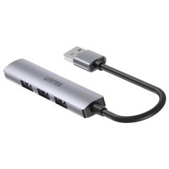 Unitek хъб USB3.0/2.0 HUB 4 port uHUB Q4 - USB-A input - USB3.0 x 1, USB2.0 x 3 - H1208A
