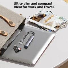Unitek хъб USB3.0/2.0 HUB 4 port uHUB Q4 - USB-A input - USB3.0 x 1, USB2.0 x 3 - H1208A