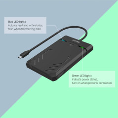 Unitek кутия за диск Storage Case - DiskGuard Raiden 2.5 inch USB-C - Y-3036A