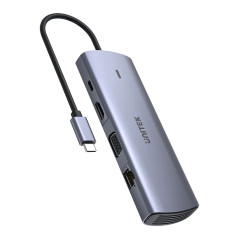 Unitek докинг станция Type-C Docking Station PD3.0 100W - HDMI, USB-C x 1, USB3.0 x 3, LAN, SD, VGA - D1113A