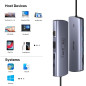 Unitek докинг станция Type-C Docking Station PD3.0 100W - HDMI, USB-C x 1, USB3.0 x 3, LAN, SD, VGA - D1113A Unitek докинг станция Type-C Docking Station PD3.0 100W - HDMI, USB-C x 1, USB3.0 x 3, LAN, SD, VGA - D1113A