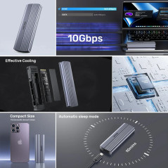 Unitek външна кутия за диск Storage - Case - M.2 NVMe M-key 10 Gbps - S1241B