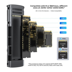 Unitek външна кутия за диск Storage - Case - M.2 NVMe M-key 10 Gbps - S1241B