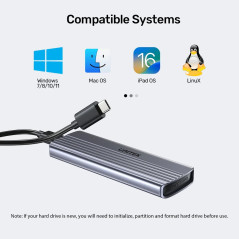 Unitek външна кутия за диск Storage - Case - M.2 NVMe M-key 10 Gbps - S1241B