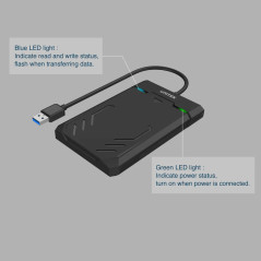 Unitek кутия за диск Storage Case - DiskGuard Raiden 2.5 inch USB3.0 - Y-3036