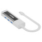 Unitek хъб USB-C/USB-A 3.0 HUB 4 port, Bi-Directional, Detachable Cable, White - H1319AWH01 Unitek хъб USB-C/USB-A 3.0 HUB 4 port, Bi-Directional, Detachable Cable, White - H1319AWH01